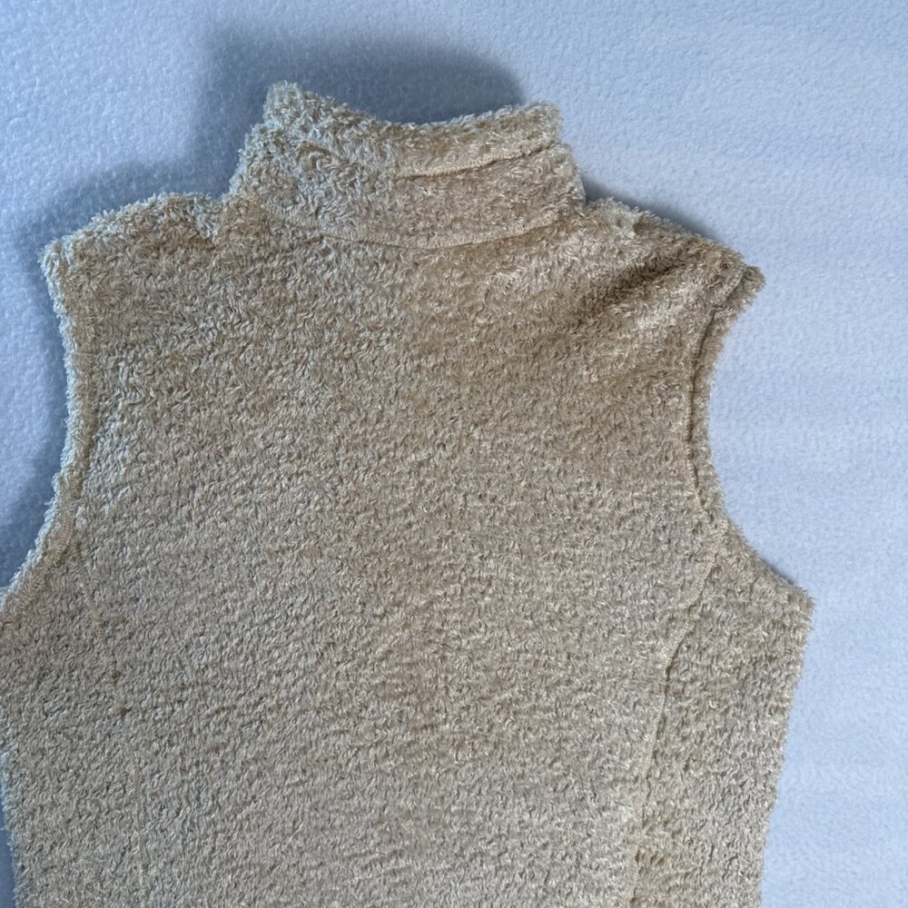 Cabelas Polartec Fleece Vest Womens Medium Tan Beige Full Zip High Pile L19VT110 - Picture 9 of 9